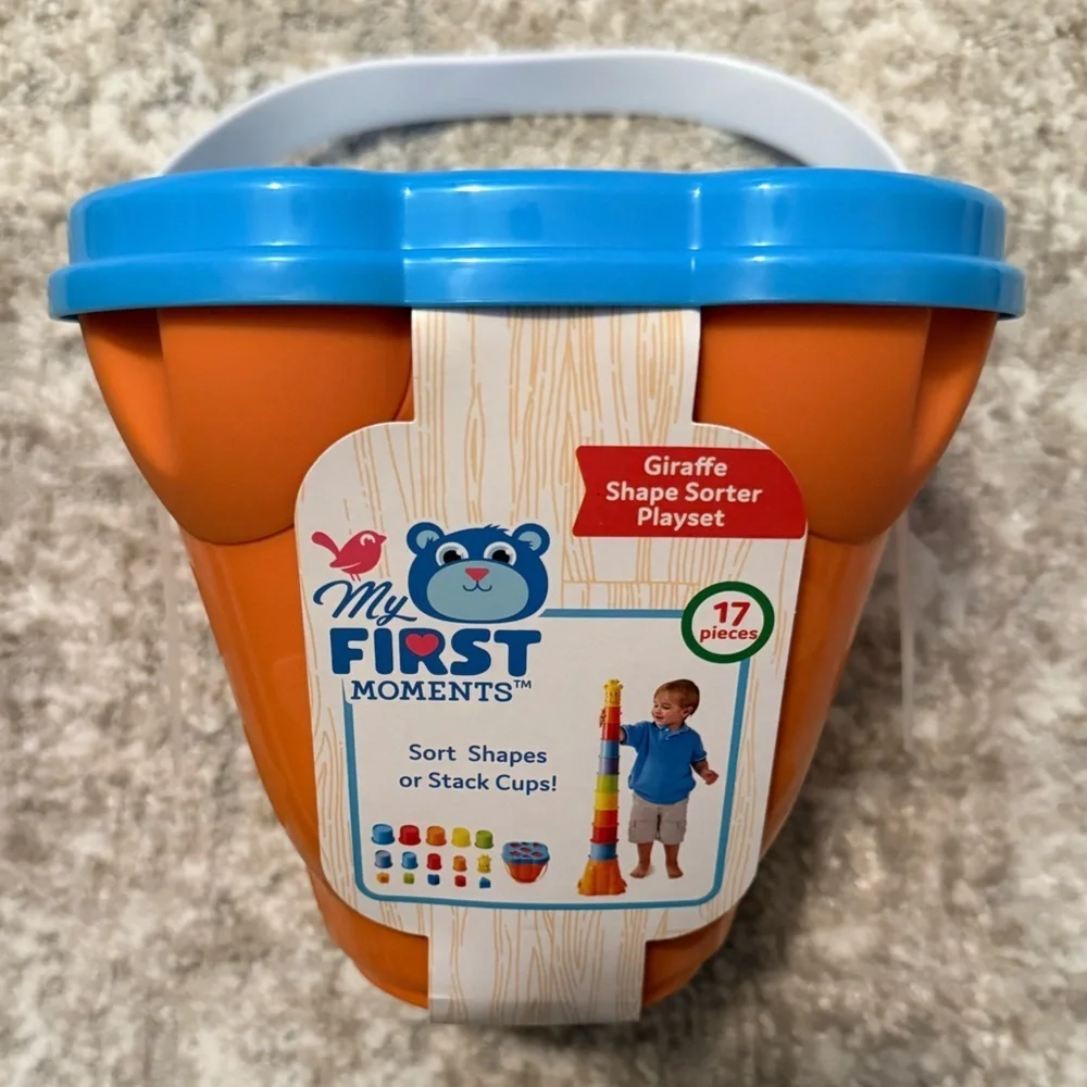 Orange and Blue Giraffe Shape Sorter Playset-NWT